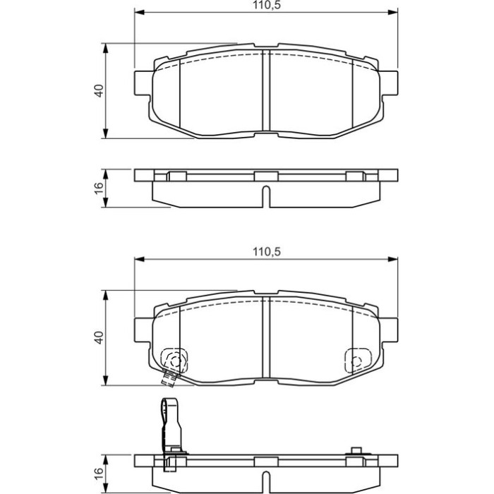 BOSCH 0 986 495 135 Bremsbelagsatz, Scheibenbremse