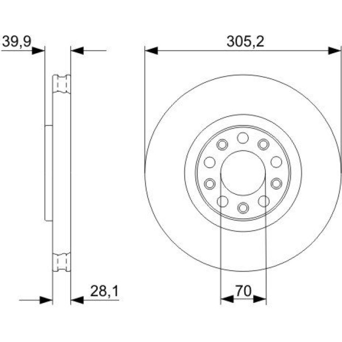 BOSCH 0 986 479 291 Bremsscheibe BOSCH 0 986 479 291 Bremsscheibe
