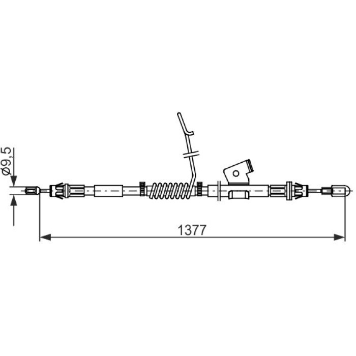 BOSCH 1 987 482 672 Seilzug, Feststellbremse BOSCH 1 987 482 672 Seilzug, Feststellbremse