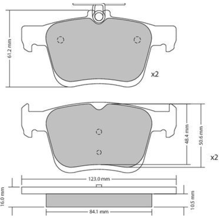 Metzger 1170470 Bremsbelagsatz, Scheibenbremse