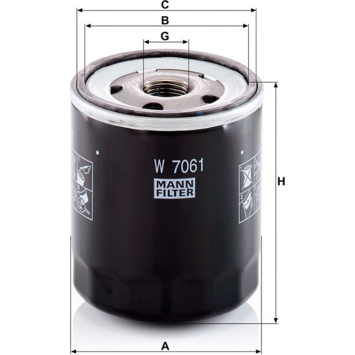 Mann-Filter W 7061 Ölfilter Mann-Filter W 7061 Ölfilter