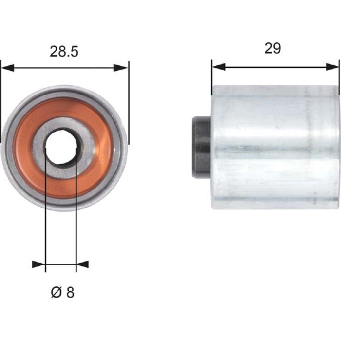 Gates T42148 Umlenkrolle/Führungsrolle, Zahnriemen PowerGrip™