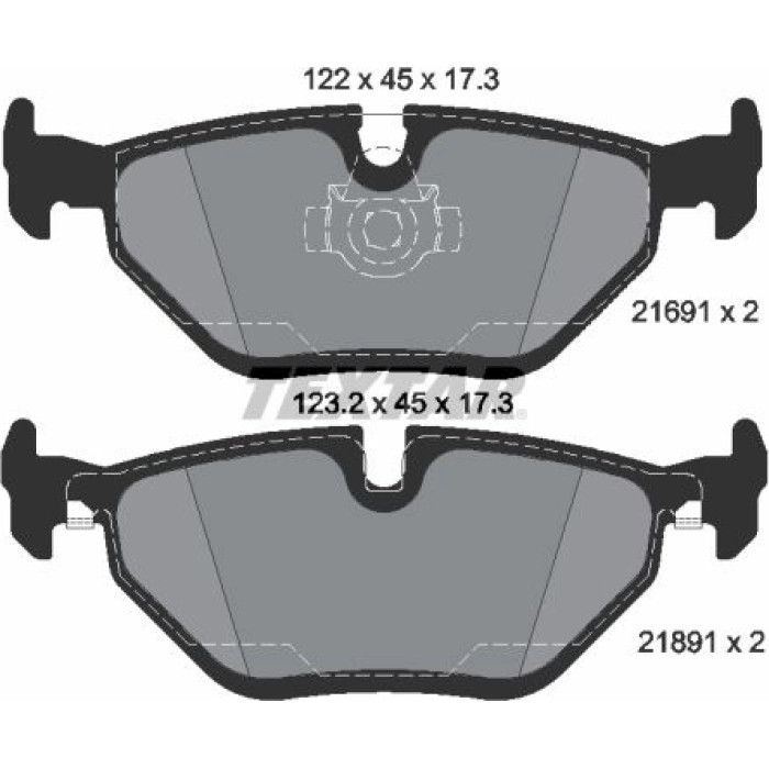 Textar 2169181 Bremsbelagsatz, Scheibenbremse epad Textar 2169181 Bremsbelagsatz, Scheibenbremse epad