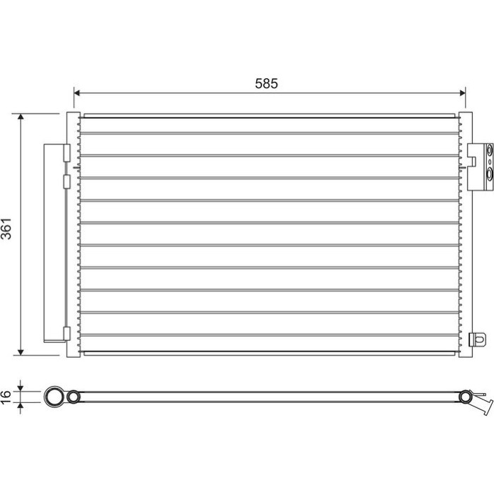 Valeo 822641 Kondensator, Klimaanlage Valeo 822641 Kondensator, Klimaanlage