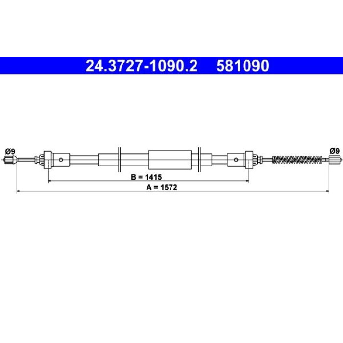 ATE 24.3727-1090.2 Seilzug, Feststellbremse ATE 24.3727-1090.2 Seilzug, Feststellbremse