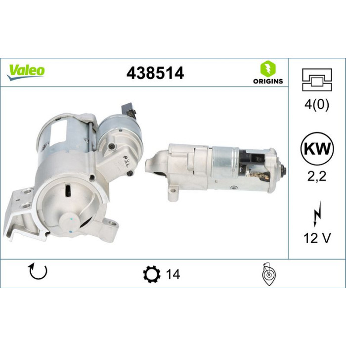 Valeo 438514 Starter ORIGINS - NEW O.E. TECHNOLOGIE Valeo 438514 Starter ORIGINS - NEW O.E. TECHNOLOGIE