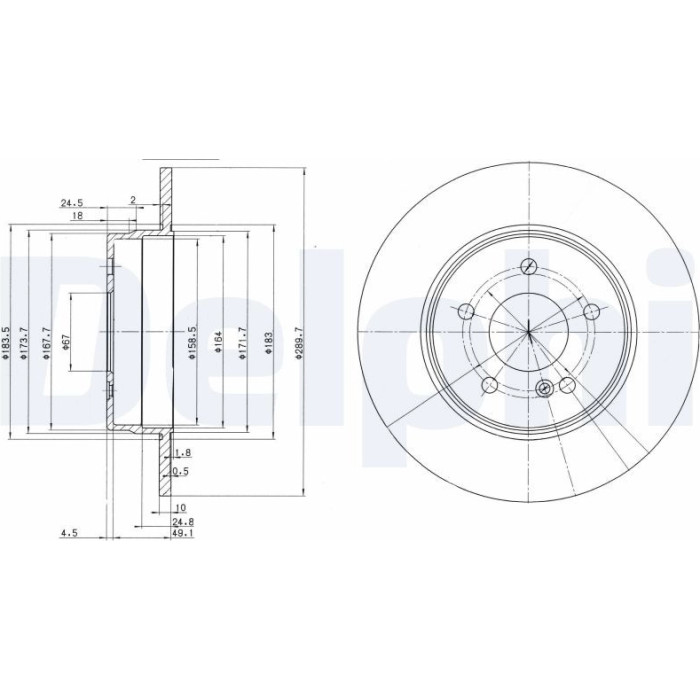 Delphi BG3239 Bremsscheibe