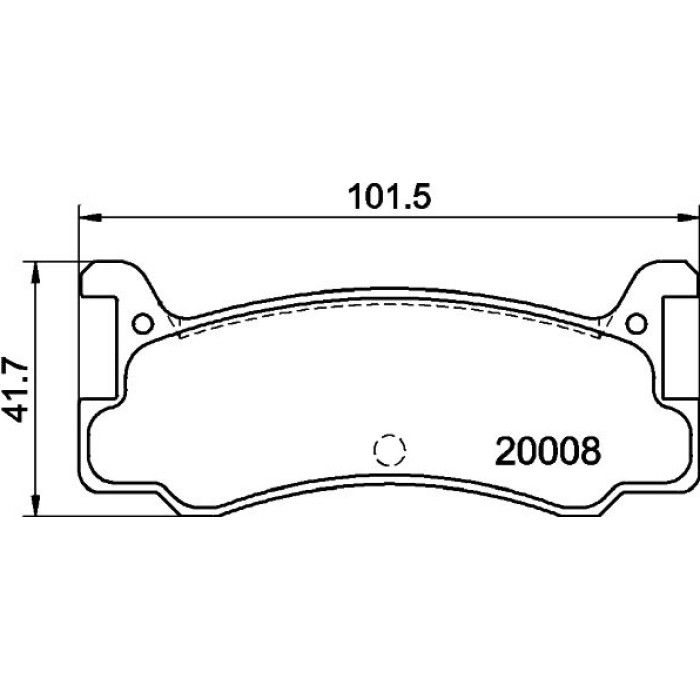 Hella 8DB 355 005-701 Bremsbelagsatz, Scheibenbremse