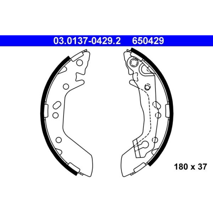 ATE 03.0137-0429.2 Bremsbackensatz ATE 03.0137-0429.2 Bremsbackensatz