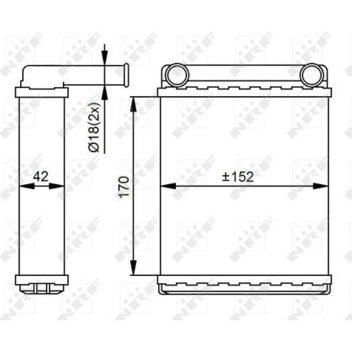NRF 54306 Wärmetauscher, Innenraumheizung NRF 54306 Wärmetauscher, Innenraumheizung
