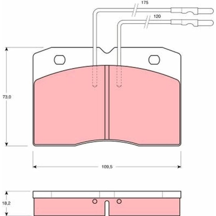 TRW GDB343 Bremsbelagsatz, Scheibenbremse TRW GDB343 Bremsbelagsatz, Scheibenbremse
