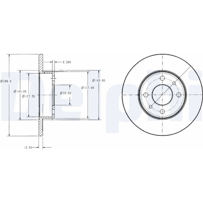 Delphi BG2313 Bremsscheibe Delphi BG2313 Bremsscheibe