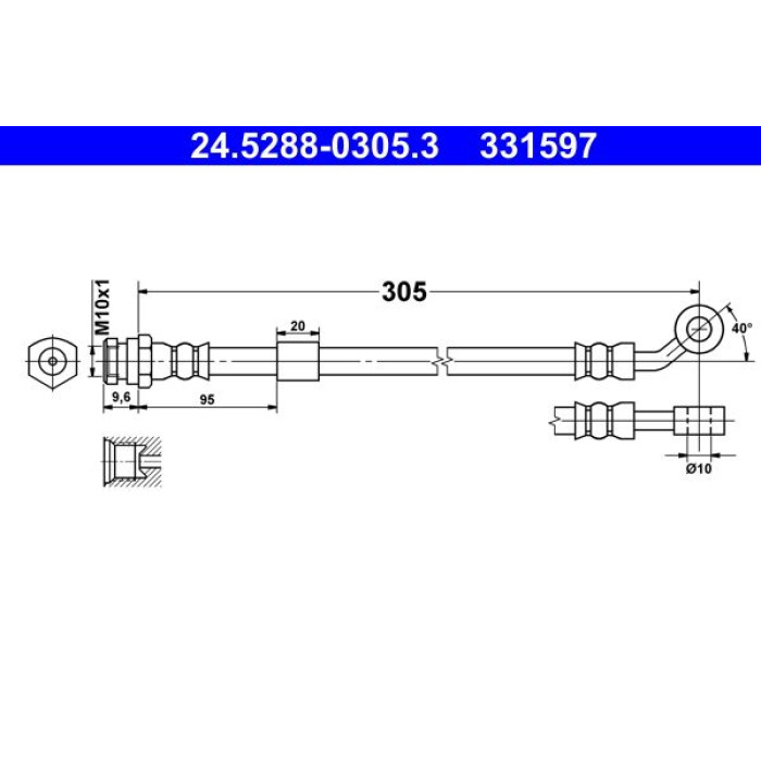 ATE 24.5288-0305.3 Bremsschlauch ATE 24.5288-0305.3 Bremsschlauch