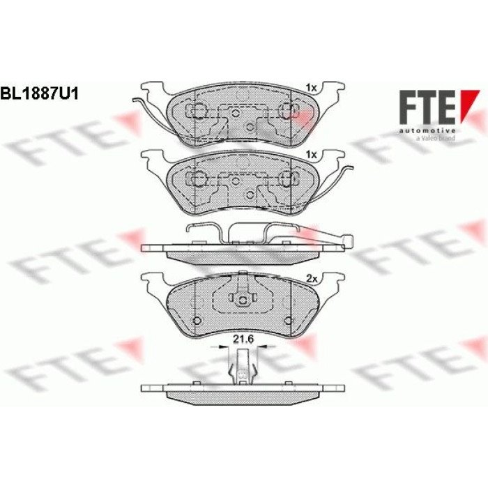 FTE 9010472 Bremsbelagsatz, Scheibenbremse FTE 9010472 Bremsbelagsatz, Scheibenbremse