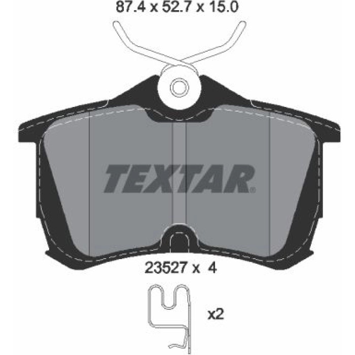 Textar 2352701 Bremsbelagsatz, Scheibenbremse Q+ Textar 2352701 Bremsbelagsatz, Scheibenbremse Q+