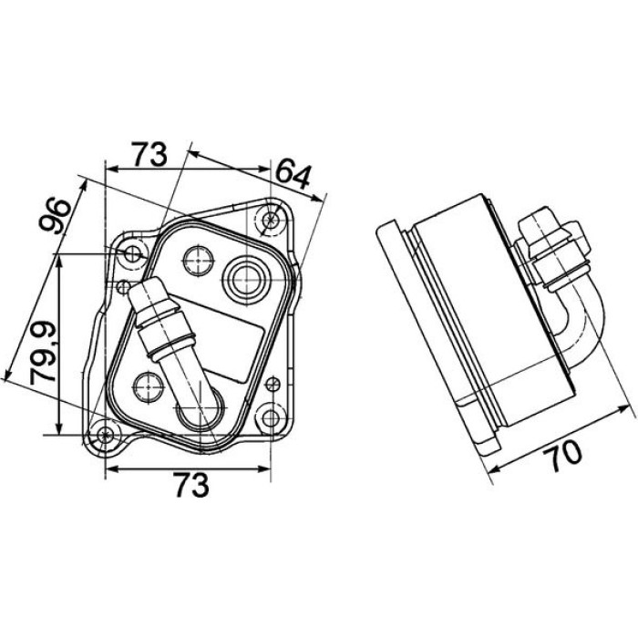 Mahle CLC 107 000P Ölkühler, Motoröl BEHR Premium Line