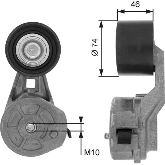Gates T38602 Riemenspanner, Keilrippenriemen FleetRunner™ Gates T38602 Riemenspanner, Keilrippenriemen FleetRunner™