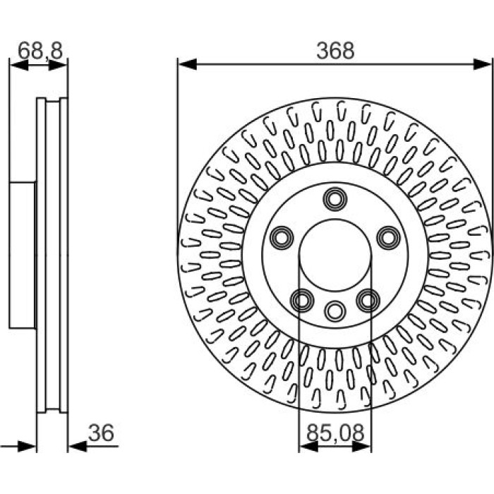 BOSCH 0 986 479 A33 Bremsscheibe BOSCH 0 986 479 A33 Bremsscheibe