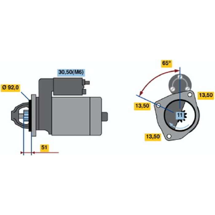 BOSCH 0 001 371 006 Starter BOSCH 0 001 371 006 Starter