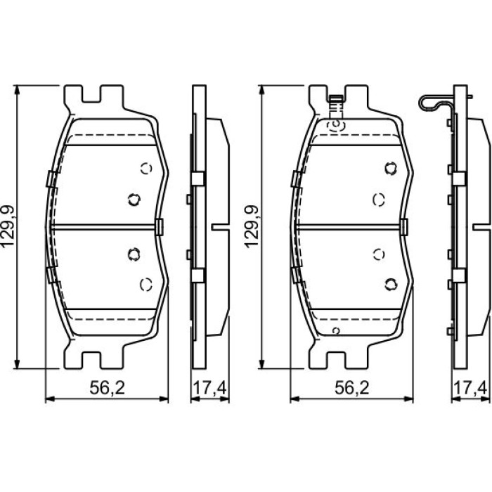 BOSCH 0 986 494 139 Bremsbelagsatz, Scheibenbremse