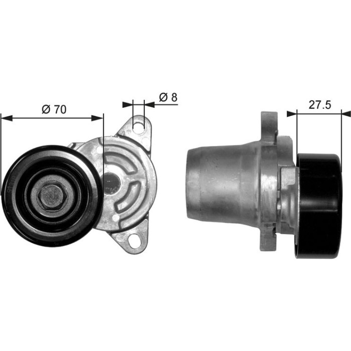 Gates T38454 Spannrolle, Keilrippenriemen DriveAlign™