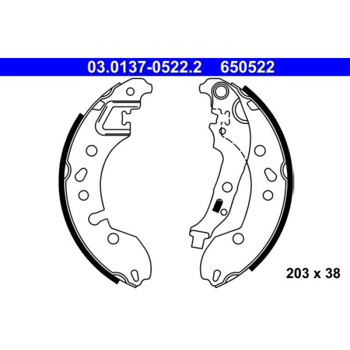 Bremsbackensatz 03.0137-0522.2