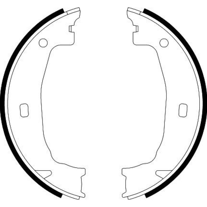 Hella 8DA 355 050-391 Bremsbackensatz, Feststellbremse Hella 8DA 355 050-391 Bremsbackensatz, Feststellbremse