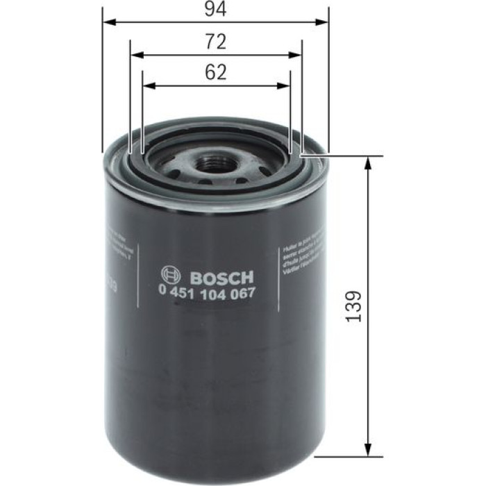 BOSCH 0 451 104 067 Ölfilter BOSCH 0 451 104 067 Ölfilter