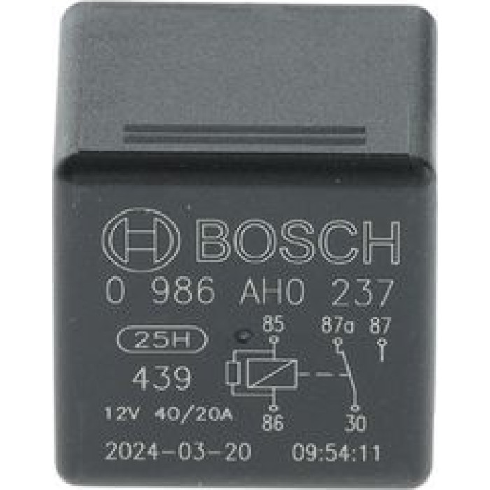 BOSCH 0 986 AH0 237 Relais, Arbeitsstrom BOSCH 0 986 AH0 237 Relais, Arbeitsstrom