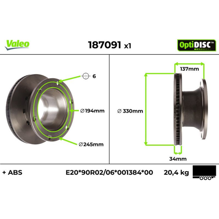 Bremsscheibe 187091