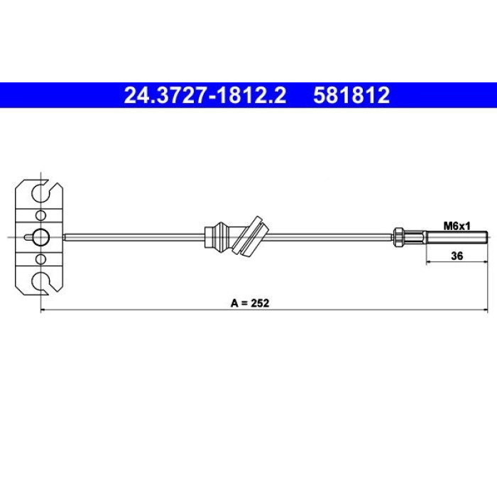 ATE 24.3727-1812.2 Seilzug, Feststellbremse ATE 24.3727-1812.2 Seilzug, Feststellbremse
