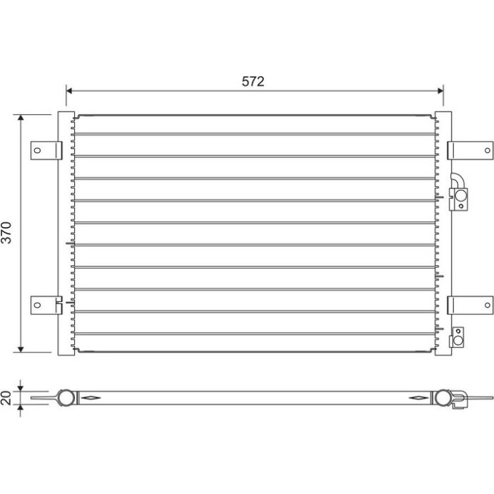 Valeo 822736 Kondensator, Klimaanlage