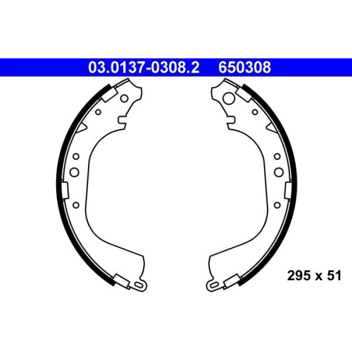ATE 03.0137-0308.2 Bremsbackensatz ATE 03.0137-0308.2 Bremsbackensatz