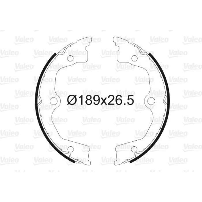 Valeo 564165 Bremsbackensatz, Feststellbremse Valeo 564165 Bremsbackensatz, Feststellbremse