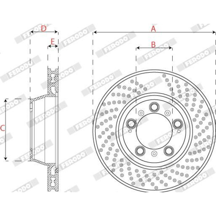 Ferodo DDF2131LC-1 Bremsscheibe PREMIER Ferodo DDF2131LC-1 Bremsscheibe PREMIER