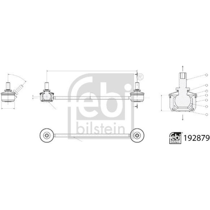 febi bilstein 192879 Stange/Strebe, Stabilisator febi bilstein 192879 Stange/Strebe, Stabilisator