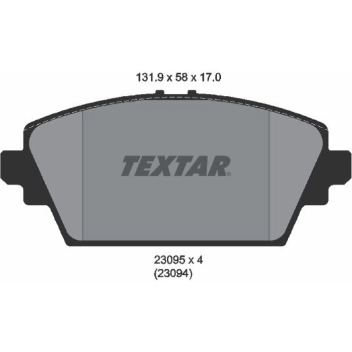 Textar 2309501 Bremsbelagsatz, Scheibenbremse Textar 2309501 Bremsbelagsatz, Scheibenbremse