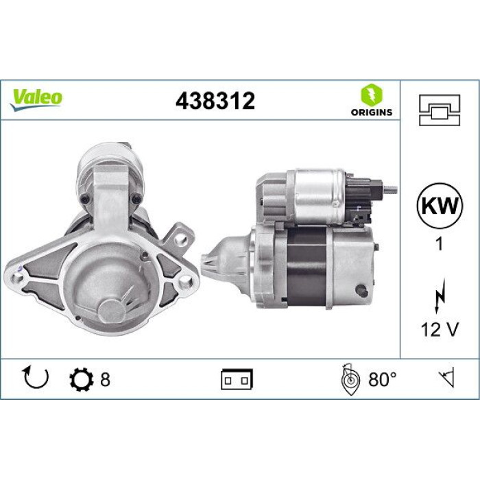 Valeo 438312 Starter ORIGINS - NEW O.E. TECHNOLOGIE Valeo 438312 Starter ORIGINS - NEW O.E. TECHNOLOGIE
