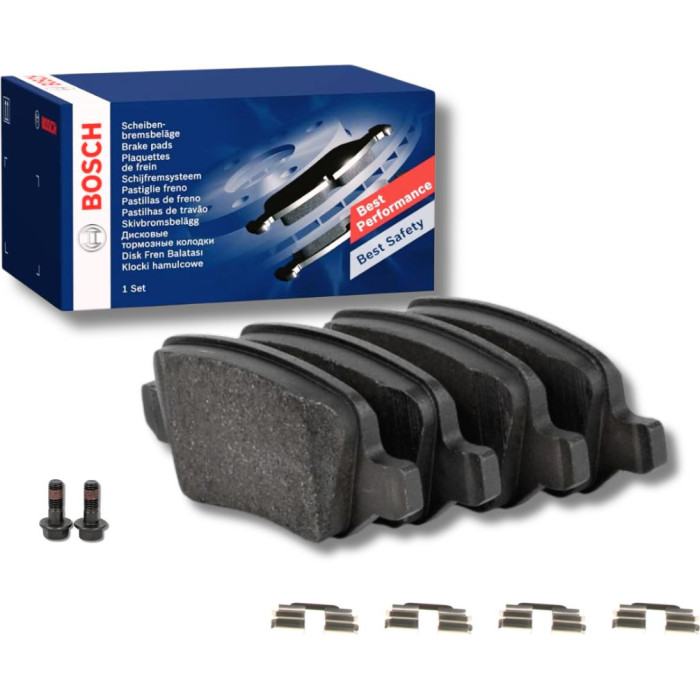 BOSCH 0 986 494 023 Bremsbeläge passend für MERCEDES-BENZ A-Klasse, B-Klasse Low-Metallic, mit Montageanleitung, mit Anti-Quietsch-Blech, mit Schrauben BOSCH 0 986 494 023 Bremsbeläge passend für MERCEDES-BENZ A-Klasse, B-Klasse Low-Metallic, mit Montageanleitung, mit Anti-Quietsch-Blech, mit Schrauben