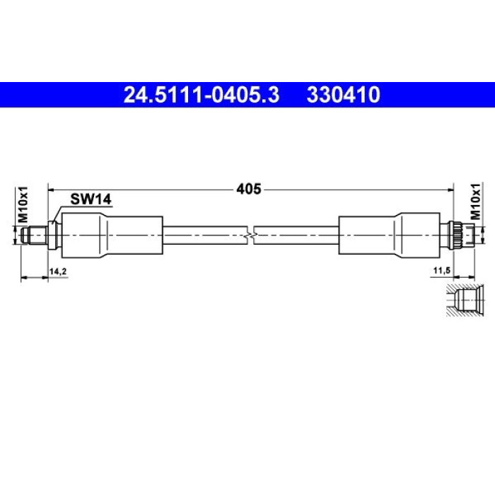 ATE 24.5111-0405.3 Bremsschlauch ATE 24.5111-0405.3 Bremsschlauch
