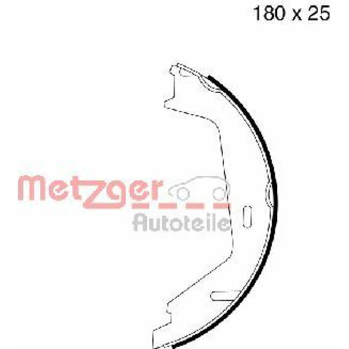 Metzger MG 998 Bremsbackensatz, Feststellbremse Metzger MG 998 Bremsbackensatz, Feststellbremse