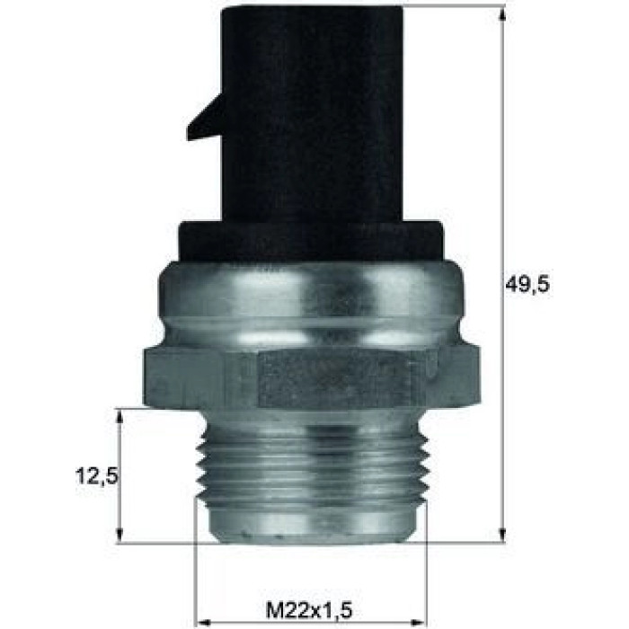 Mahle TSW 12D Temperaturschalter, Kühlerlüfter BEHR