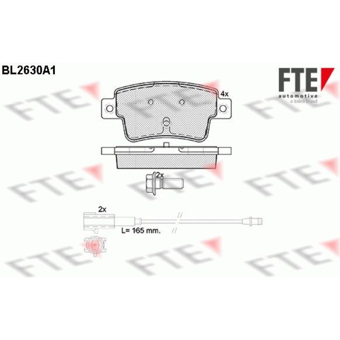 FTE 9010877 Bremsbelagsatz, Scheibenbremse