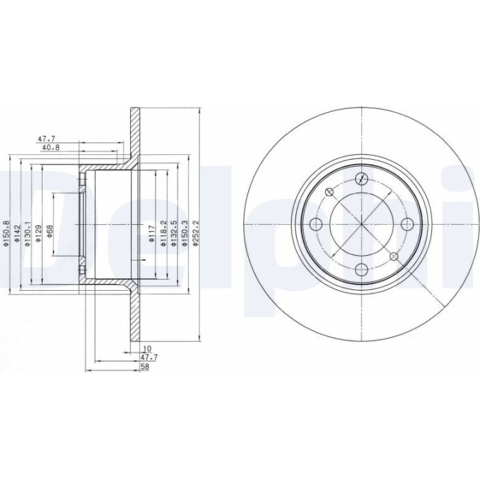 Delphi BG2176 Bremsscheibe Delphi BG2176 Bremsscheibe