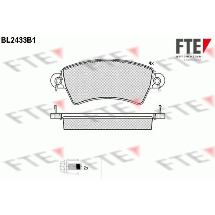 FTE 9010733 Bremsbelagsatz, Scheibenbremse FTE 9010733 Bremsbelagsatz, Scheibenbremse