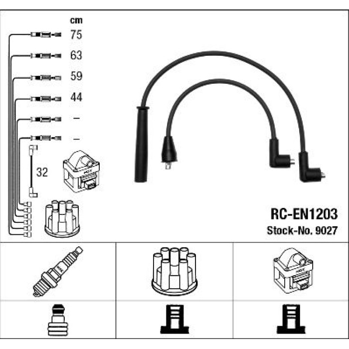 NGK 9027 Zündleitungssatz NGK 9027 Zündleitungssatz