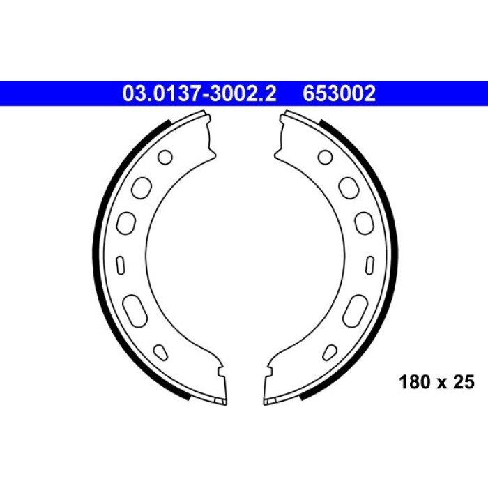 ATE 03.0137-3002.2 Bremsbackensatz, Feststellbremse ATE 03.0137-3002.2 Bremsbackensatz, Feststellbremse