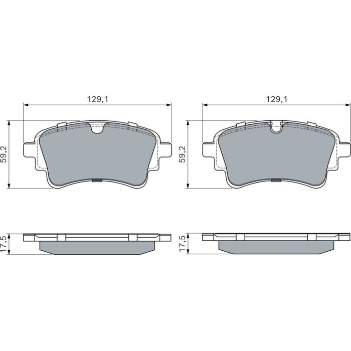 BOSCH 0 986 460 186 Bremsbelagsatz, Scheibenbremse