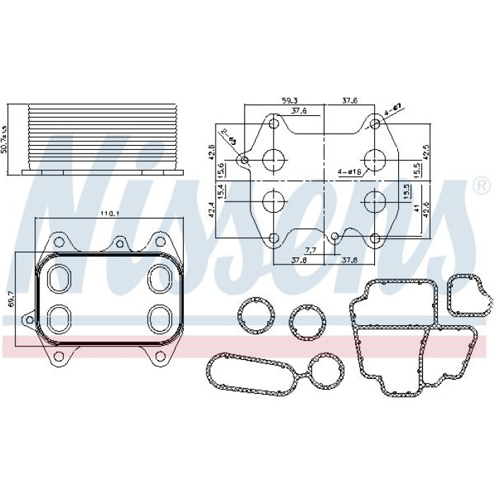 Nissens 90681 Ölkühler, Motoröl FIRST FIT Nissens 90681 Ölkühler, Motoröl FIRST FIT