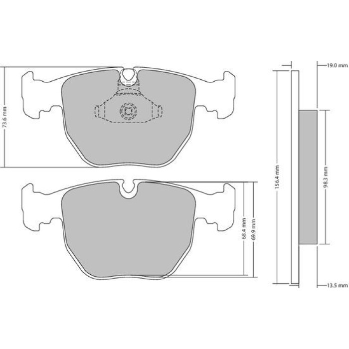 Metzger 1170238 Bremsbelagsatz, Scheibenbremse Metzger 1170238 Bremsbelagsatz, Scheibenbremse